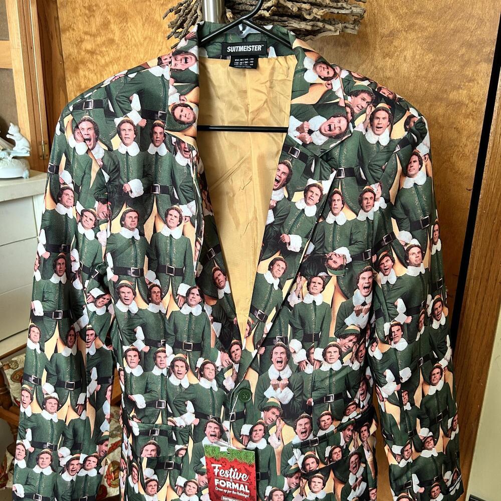 Buddy the Elf Suitmeister Holiday Blazer Men's M‎ NWT